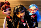 Lalki Monster High 2008 FearLeaders: Draculaura, Cleo DeNile i Ghoulia