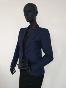3540 Costume National Damen Seiden Blazer, Größe S – Marineblau - Bild 1 von 21