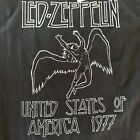 LED ZEPPELIN MENS  T SHIRT LICENSED 1977 TOUR TEE NEW-  rock tee black Large