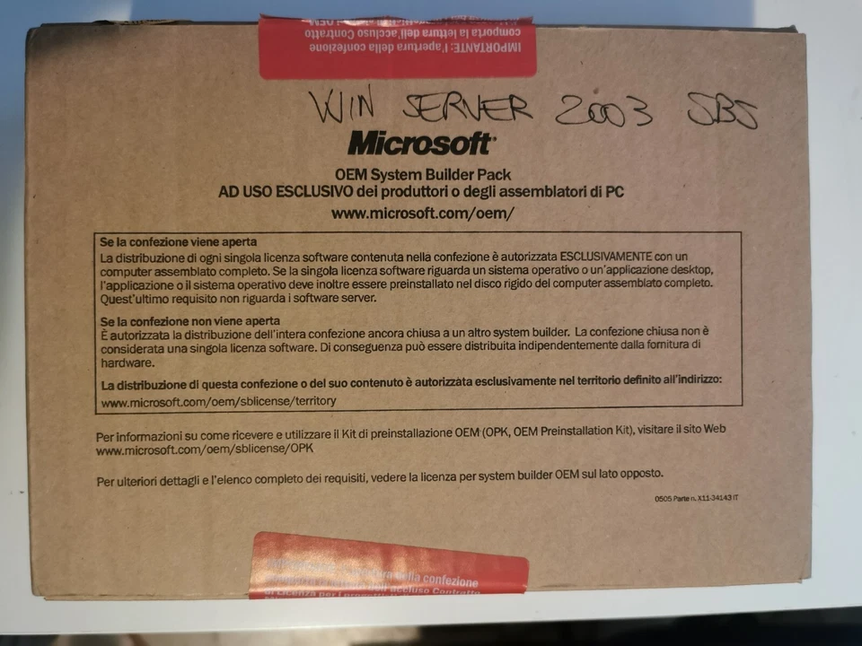 Windows Server 2003 Small Business standard edition - Immagine 1 di 1