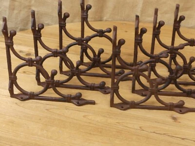 8 Brackets Shelf Brace Wall Tiki Hut Cast Iron Brackets Corbels Plant Hook Plant - Image 1 of 4