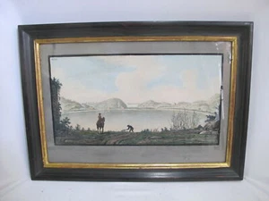 PIETRO FABRIS 1776 Aquarell GRAVUR Platte XVIII Italienische Landschaftsansicht - Bild 1 von 6