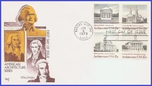 USA3 #1779-82 U/A MARG FDC BL4 American Architecture - Picture 1 of 1