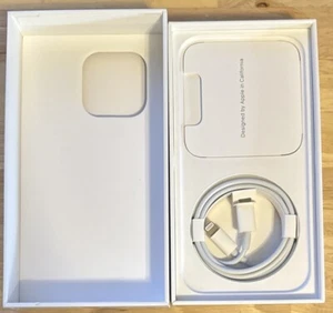 Apple iPhone 14 Pro Púrpura Profundo 128 gb SOLO CAJA VACÍA y Cable de Carga - Imagen 1 de 3