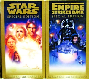 2 Star Wars VHS 1997 Special Edition THX Digitally Mastered Gold - Imagen 1 de 7
