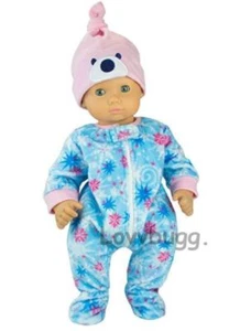 "Stars & Snow Sleeper + Sombrero para bebé pequeño 15" Ropa de muñeca ¡ENVÍO GRATUITO AÑADE! LovvU - Imagen 1 de 4