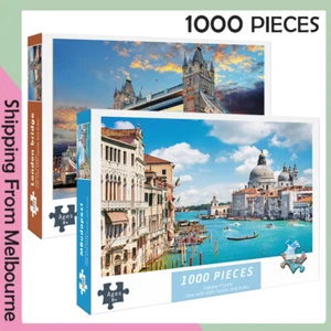 1000 Piece Jigsaw Puzzle Kids Adult Puzzles Eiffel Tower London Bridge Game Gift - Picture 1 of 10