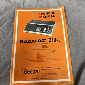 Vintage 1982 Bearcat 210XL Scanner Receiver Owners Manual Complete extra channel - Afbeelding 1 van 6