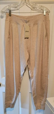 Pact 100% Organic Cotton Sweatpants Beige/Gray Pockets Size Large NWT - Image 1 of 4