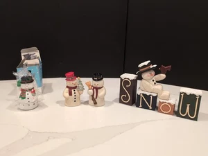 Crazy Mountain Snowman Snow Block Set Snowman w/Bird Snowman Kitchen Timer  - Picture 1 of 9