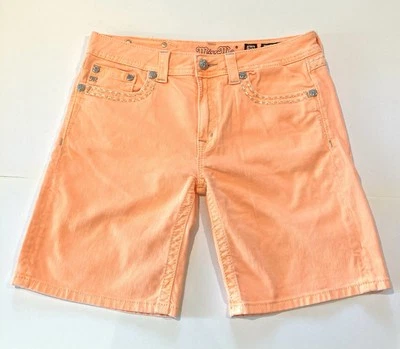 Vintage Y2K Miss Me orange denim boyfriend shorts sz 29 - Image 1 of 4