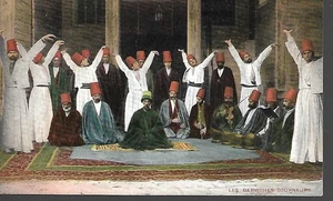 Whirling Dervishes Ottoman Turkey on Pre 1907 Undivided Back Postcard - Picture 1 of 2