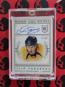 2013-14 Filip Forsberg Panini /99 National Treasures Rookie Riches Auto #RR-FF - Picture 1 of 2