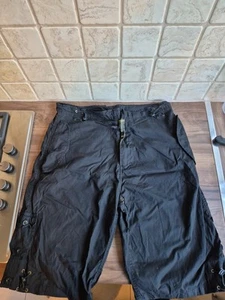 Black 3/4 Shorts With Men's Cycling MTB Trail Cargo Short L - Picture 1 of 11