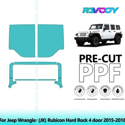Kit de protección PPF para Jeep Wrangler (JK) Rubicon Hard Rock 4 puertas 2015-2018 Foto 1 de 4