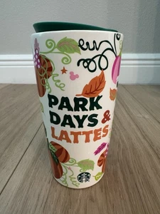 Disney Parks 2025 Starbucks Mickey Pumpkin Park Days And Lattes Ceramic Cup - Picture 1 of 4