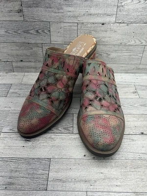 Spring Step L'Artiste Zapatos Mujer Talla 11 Floral Corte Sin Cordones Mules Coloridos Foto 1 de 4