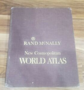 1967 Rand McNally New Cosmopolitan World Atlas 14"X11"X2"