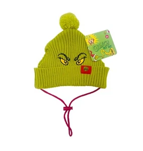Dr Seuss Grinch Dog Cat Pet Knit Hat Christmas M/L New Costume Warm w/Ear Holes - Picture 1 of 2
