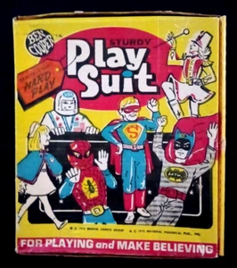 Spider-man Vintage Play Suit w/ Mask Orig Box Ben Cooper 1972 Costume M 8-10 - Picture 1 of 9