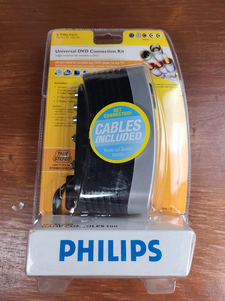 Philips Universal DVD Connection Kit S-Video Input Works With Game Consoles New - Image 1 of 4