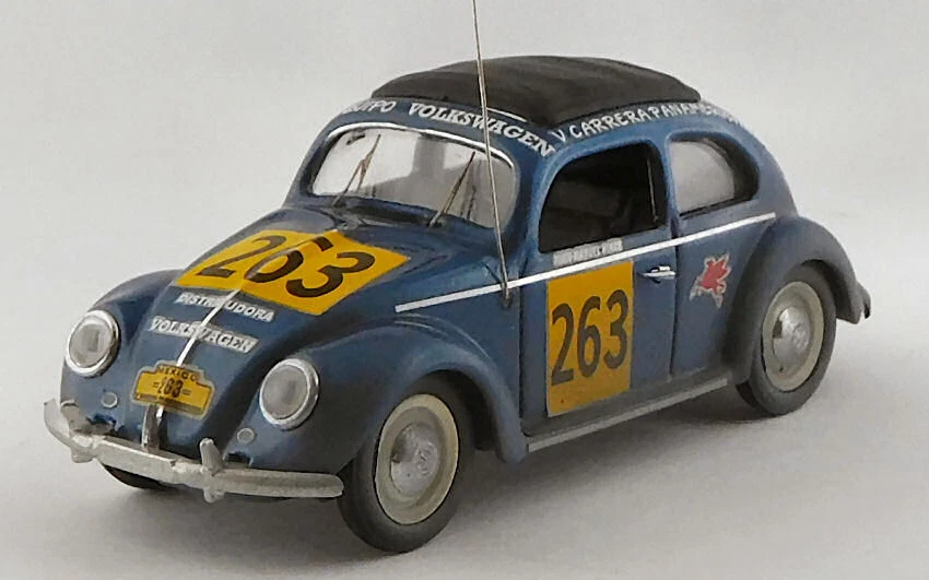 Modellino auto scala 1:43 Rio VW beetle kafer CARRERA PANAMERICANA diecast - Immagine 1 di 1