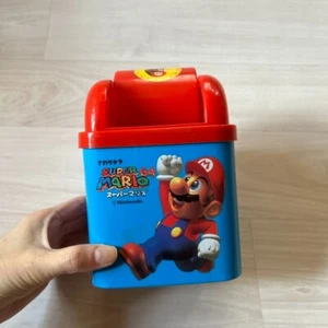 Vintage Super Mario Mini Garbage Trash Can with Red Top from Japan - Picture 1 of 6