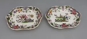 Pair of Zachariah Boyle 'Chinese Flora' Sweetmeat Dishes / Small Trays - 19th C - Picture 1 of 12