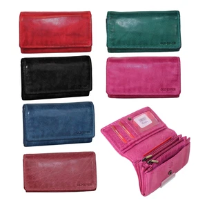 Old River Damen Leder Geldbörse Portemonnaie fs57 Geldbeutel Vintage Optik