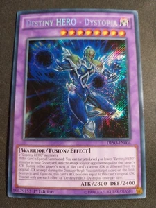 Yugioh Destiny HERO - Dystopia DESO-EN004 Secreto Raro 1ª Edición Casi Como Nuevo - Imagen 1 de 2