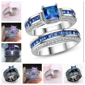 Size 5-12 Women Wedding Ring 925 Rings Fashion Jewelry Cubic Zirconia - Bild 1 von 15