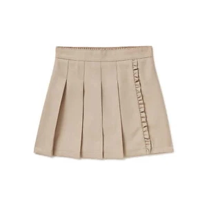 Wonder Nation Pleated Ruffle Scooter Skirt Girl's Khaki, 2 Pack , Size 10 - Picture 1 of 3