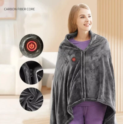 Heated Blanket Charging Heating Blanket Coral Velvet Warm Shawl Portable Shawl - Image 1 of 4