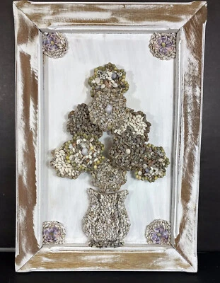 Уникальный оригинальный морской коттедж в рамке ручной работы с цветочным рисунком в виде морской раковины - Изображение 1 из 4