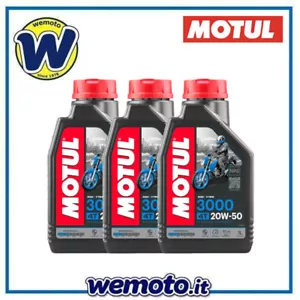 3 Litri Olio Motore MOTUL 3000 20W50 Minerale SL/SG/SH/SJ MA2 Harley Davidson - Foto 1 di 4