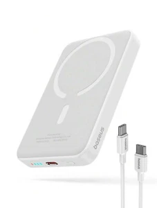 Baseus Magnetic Battery, Wireless Portable Charger 20W USB-C White - Picture 1 of 5