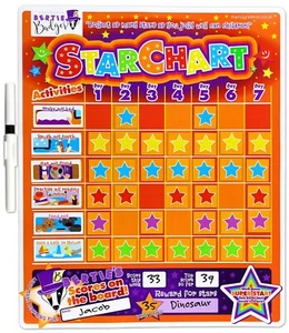 Reward Chart for Kids | Magnetic Dry Wipeable Star Chart for Wall or Fridge - Picture 1 of 5