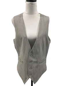 Lucas Como Silver Button-up Vest Size Medium - Picture 1 of 7