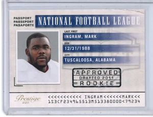 2011 Panini Prestige Mark Ingram 24 NFL Passport Holokote Rookie 072/100 Saints - Picture 1 of 1