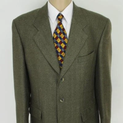 42 R Lord & Taylor Brown Tweed Pure Wool Mens 3Btn Jacket Sport Coat Blazer Mint - Image 1 of 4