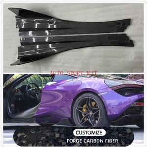 forge carbon Side Skirt Sideskirts Kit Fit McLaren 720S Vs Style Stock - Picture 1 of 7