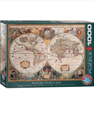 EuroGraphics Antique World Map Puzzle (1000-Piece) NEW FACTORY SEALED - Image 1 of 4