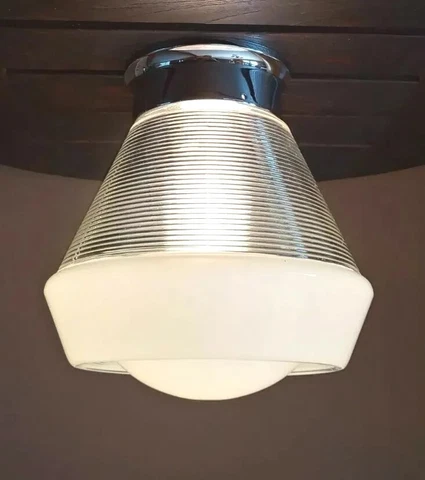 Antique/Vtg 1940s-50s Art Deco Retro Atomic Space Age  Ceiling Light Fixture MCM Cover