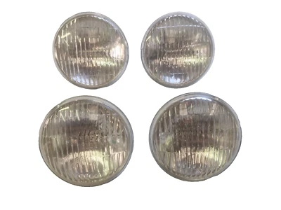 NOS x2 Wagner 4502 Military Spot Lamp Sealed Beam 4" 28v 50w CLEAR V155 - Image 1 of 4