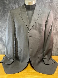 Linus Hamburg Suit Jacket Men's Size 110 Gray 3-Button Notch Lapel Long Sleeve - Picture 1 of 24