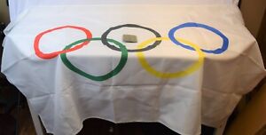 1980 Lake Placid Olympics Belt Buckle And Olympic Flag