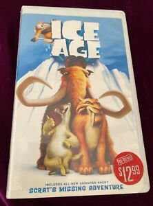 2002 ICE AGE VHS TAPE SCRAT'S MISSING ADVENTURE CLAMSHELL CASE DENNIS LEARY 