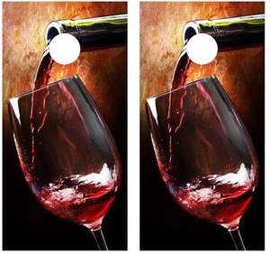 Glass of Wine Beer Cornhole Board Decal Wrap Wraps - Picture 1 of 3