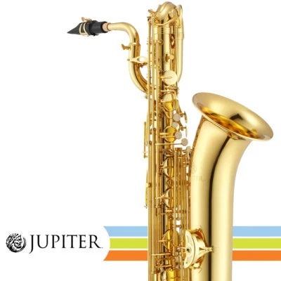 Jupiter JBS1000 Key of Eb Gold Lacquered Body Intermediate Baritone Saxophone - Image 1 of 4
