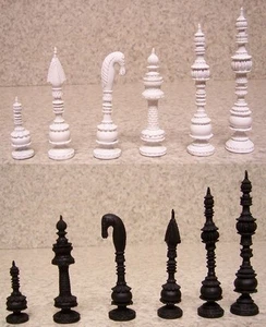 Chess Set pieces East India Architectural Sculpture Maharaja all metal NEW - Picture 1 of 1
